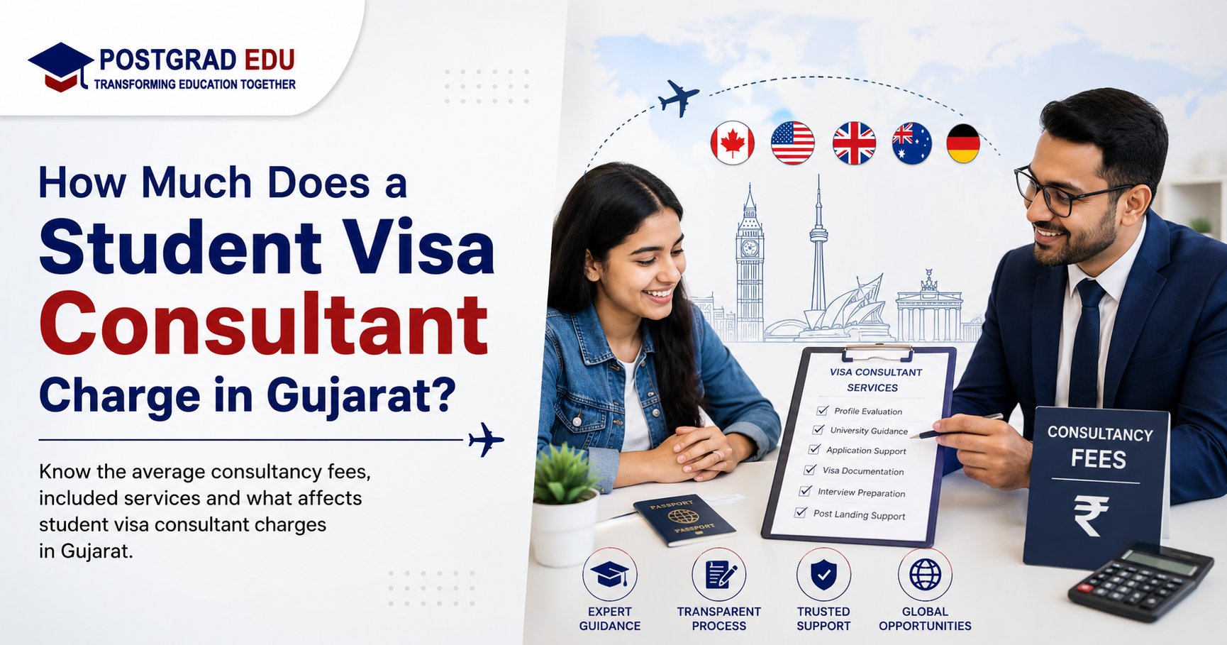 How Much Does a Student Visa Consultant Charge in Gujarat?